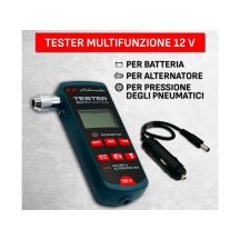 COMPROBADOR DE BATERÍAS MULTIFUNCIÓN + PRESIÓN DE NEUMÁTICOS + ALTERNADOR XP200 12V SCHUMACHER