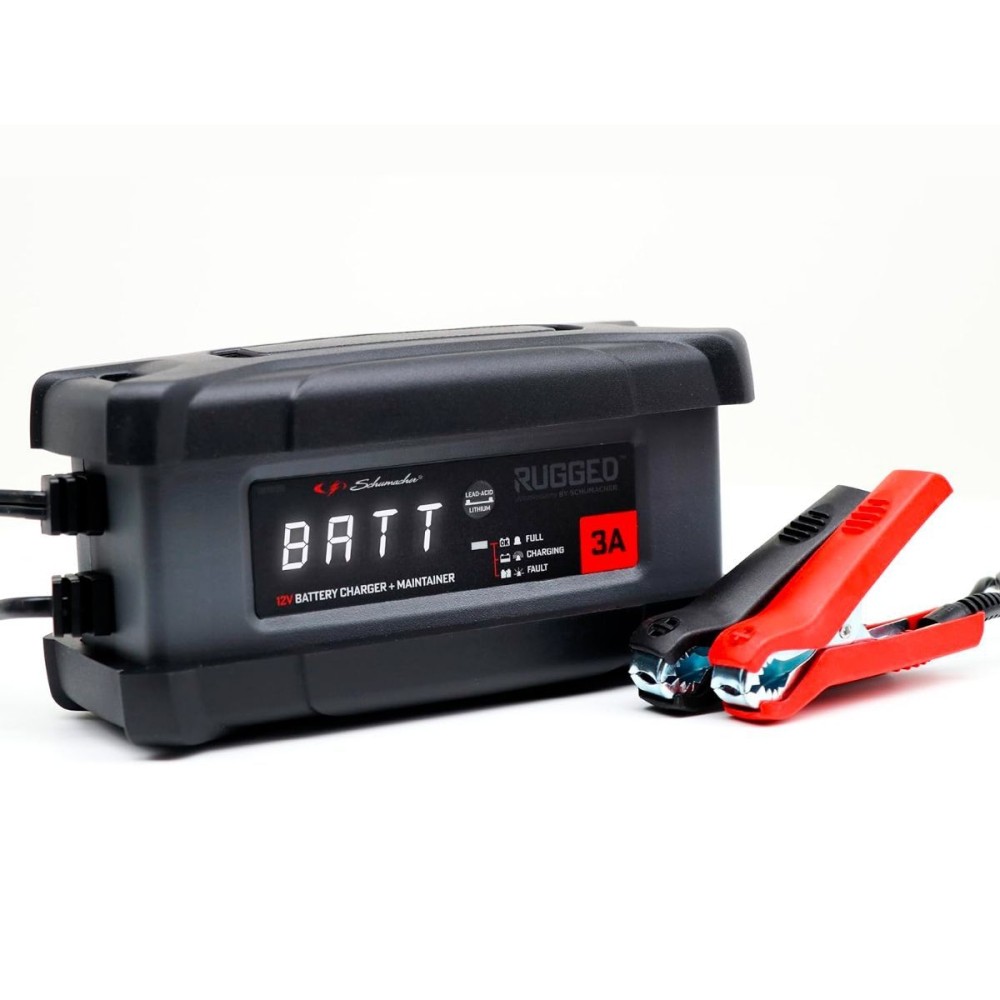CARGADOR DE BATERIAS + CARGADOR DE MANTENIMIENTO 12V 3A RUGGED SPX 458 SCHUMACHER CARGADOR DE BATERIAS + CARGADOR DE MANTENIMIENTO 12V 3A RUGGED SPX 458 SCHUMACHER