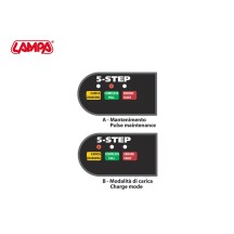 CARGADOR DE BATERIAS INTELIGENTE ENTRENADOR AMPEROMATICO LAMPA 6/12V 5 PASOS