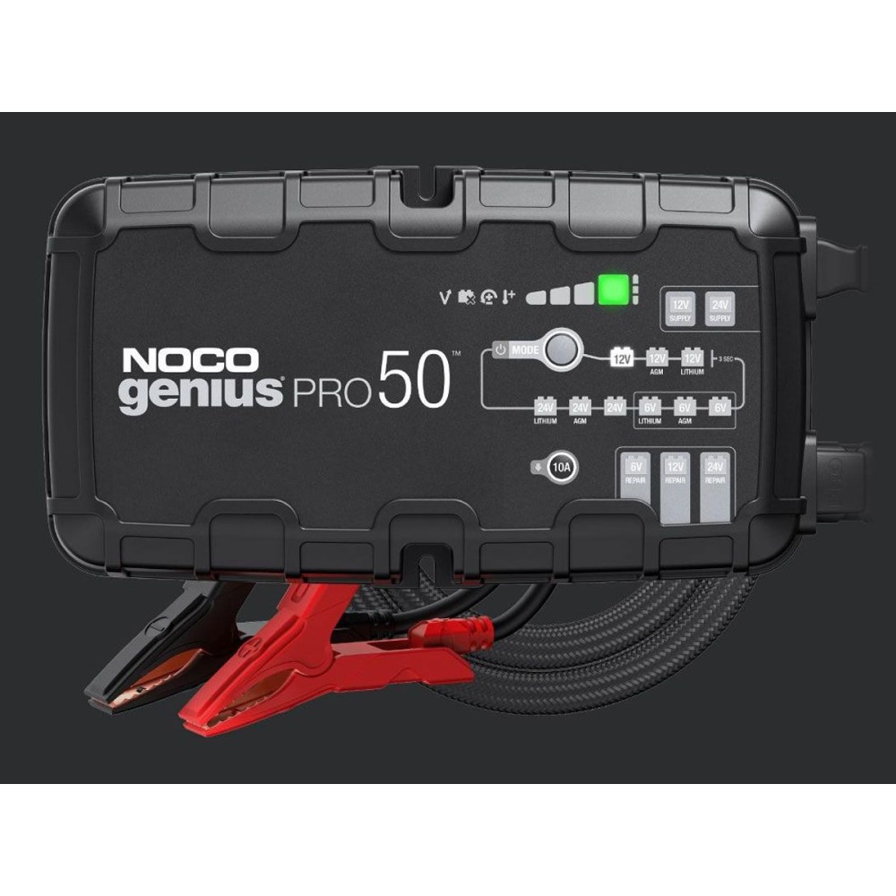 CARGADOR DE BATERIAS NOCO GENIUS PRO50 6V / 12V / 24V 50 AMP CARGADOR DE BATERIAS NOCO GENIUS PRO50 6V / 12V / 24V 50 AMP