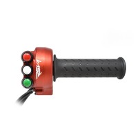 MANDO ACELERADOR ROJO CON PULSADOR JETPRIME APRILIA RSV4 / RR 2017-2020