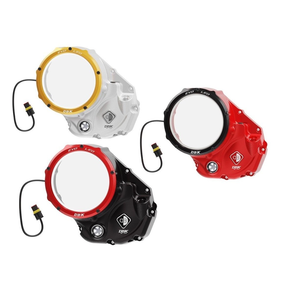 CUBIERTA DE EMBRAGUE TRANSPARENTE LED DBK EVO DUCATI MULTISTRADA V2 / S 2022-2024 CUBIERTA DE EMBRAGUE TRANSPARENTE LED DBK EVO DUCATI MULTISTRADA V2 / S 2022-2024