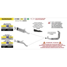 COLLECTOR DE CARRERAS ARROW INOXIDABLE KAWASAKI Z 900 2025