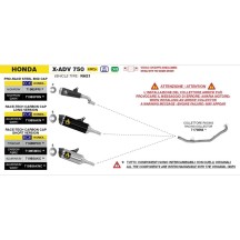 COLLECTOR DE CARRERAS ARROW INOXIDABLE HONDA X-ADV 750 2025