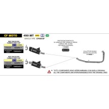 COLECTOR RACING DE ACERO INOXIDABLE ARROW CF MOTO 450 MT 2024