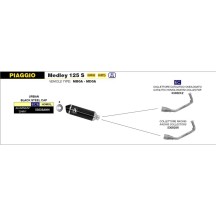 COLECTOR CATALÍTICO DE ACERO INOXIDABLE HOMOLOGADO ARROW PIAGGIO MEDLEY 125 S ABS 2020-2024