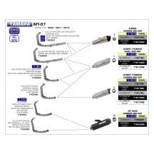 COLECTORES BAJOS PARA SILENCIADOR ARROW RACE TECH YAMAHA MT-07 2014-2022