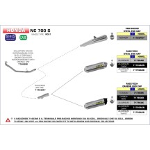COLECTOR DE CARRERAS ARROW HONDA NC 700 S 2012-2014