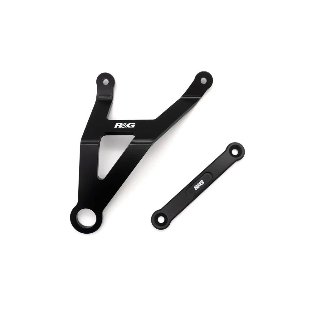SOPORTE DE ESCAPE + PLACA AGUJEROS ESTRIBERA TRASERA R&G HARLEY DAVIDSON PAN AMERICA 1250 / SPECIAL 2021-2023