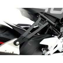 SOPORTE DE ESCAPE + PLACA ORIFICIO ESTRIBERA TRASERA R&G CFMOTO 450 SR / SS 2023-2024
