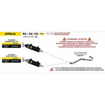 TERMINAL DE FLECHA DE CARBADO OSCURO DE ALUMINIO TRUENO APRILIA RX / SX 125 2021-2024