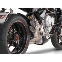POWER GUN SILVER QD TERMINAL DE ESCAPE MV AGUSTA RIVALE 800 2013-2018