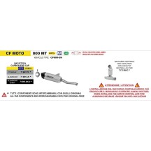RACE SILENT TECH ARROW TITANIO-CARBY CF MOTORCYCLE 800 MT 2025