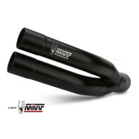 SILENCIADOR MIVV DOBLE GUN ACERO INOXIDABLE NEGRO KAWASAKI Z 900 A2 2017-2024