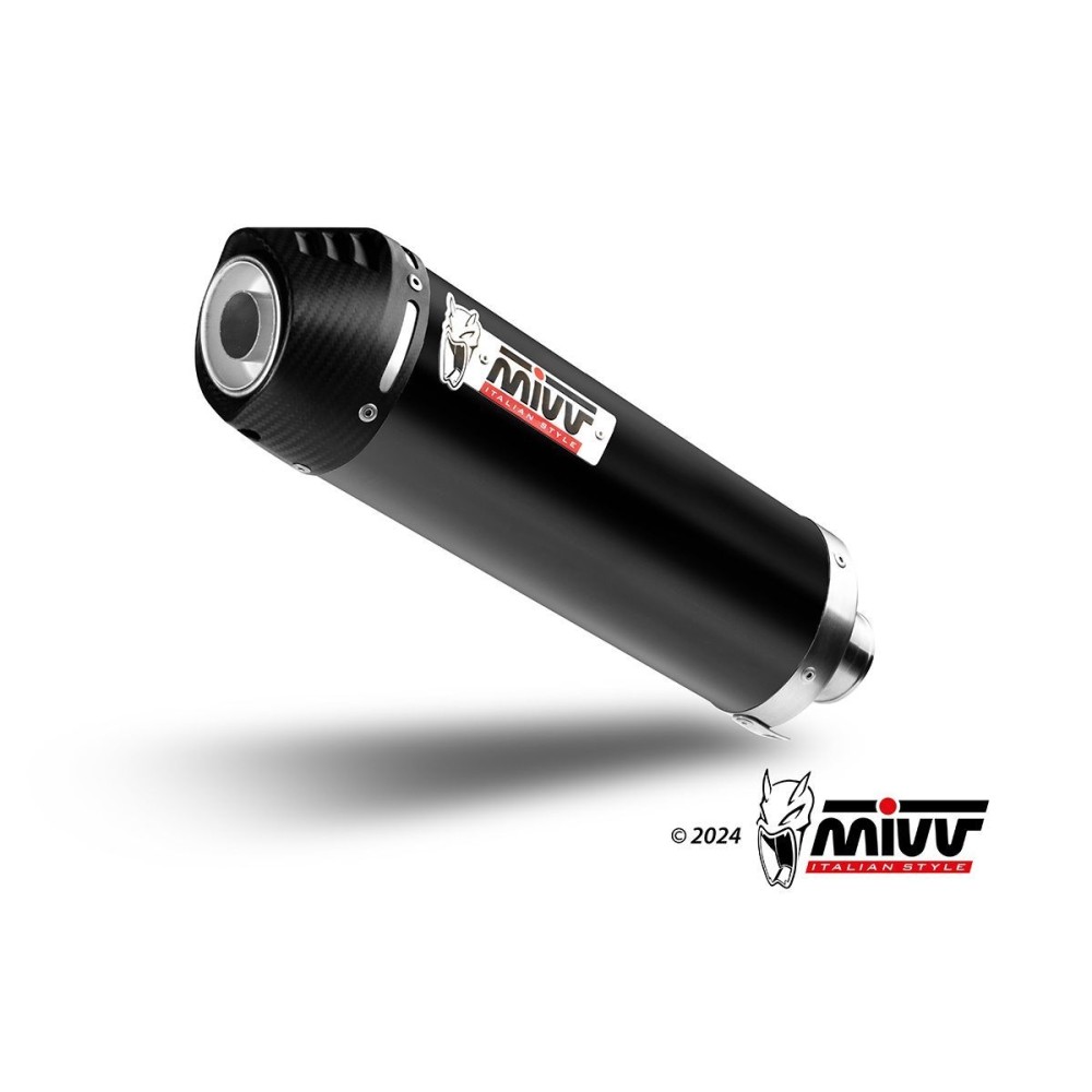 SILENCIADOR MIVV OVAL ACERO NEGRO-CARBONO QJ MOTOR SRT 800 S / X / SX 2024 SILENCIADOR MIVV OVAL ACERO NEGRO-CARBONO QJ MOTOR SRT 800 S / X / SX 2024