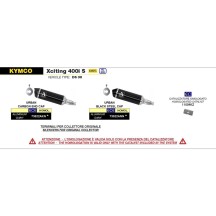 SILENCIADOR URBAN ALUMINIO DARK CARBY ARROW KYMCO XCITING 400I S 2021-2024