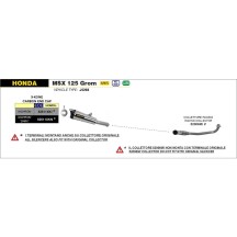 SILENCIADOR ARROW X-KONE HONDA MSX 125 GROM 2021-2024