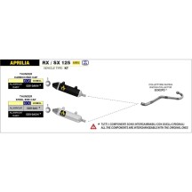 SILENCIADOR THUNDER DE ALUMINIO DARK ARROW APRILIA RX / SX 125 2021-2024