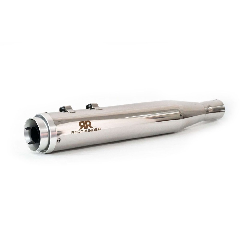 PAR DE SILENCIADORES LATERALES PULIDOS RACING RED THUNDER HARLEY DAVIDSON TOURING 2009-2016