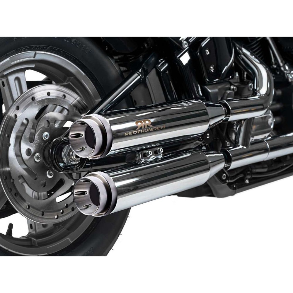 TERMINAL SLIP THUNDER ROJO BRILLANTE HARLEY DAVIDSON SOFTAIL M8 2018-2024 RACE