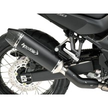 SILENCIADOR DE ESCAPE SP-1 CARBONO CORTO NEGRO HP CORSE HONDA TRANSALP XL 750 2023-2024