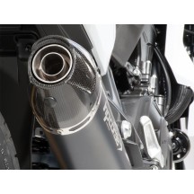 SILENCIADOR DE ESCAPE SP-1 CARBONO CORTO NEGRO HP CORSE HONDA TRANSALP XL 750 2023-2024