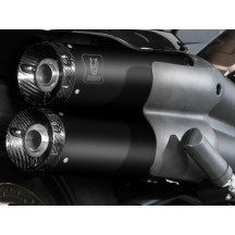 PAR DE SILENCIADORES HR-1 NEGRO ACERO INOX CARBONO MIVV HARLEY DAVIDSON SPORTSTER 1250 S 21-24