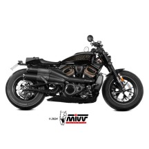 PAR DE TERMINALES HR-1 ACERO INOXIDABLE NEGRO MIVV HARLEY DAVIDSON SPORTSTER 1250 S 21-24