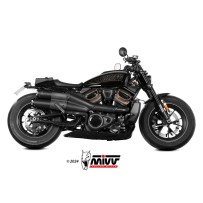 PAR DE TERMINALES HR-1 ACERO INOXIDABLE NEGRO MIVV HARLEY DAVIDSON SPORTSTER 1250 S 21-24