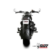 PAR DE TERMINALES HR-1 ACERO INOXIDABLE NEGRO MIVV HARLEY DAVIDSON SPORTSTER 1250 S 21-24