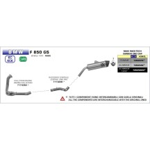 SILENCIADOR ARROW MAXI RACE-TECH ALUMINIO CARBONO OSCURO BMW F 850 GS 2018-2020