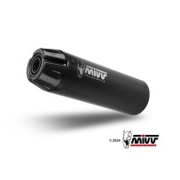 SILENCIADOR HR-1 NEGRO ACERO INOXIDABLE TAPÓN LARGO CARBONO MIVV HONDA CMX 1100 REBEL 2022-2024