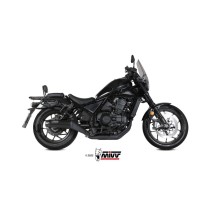 SILENCIADOR HR-1 NEGRO ACERO INOXIDABLE TAPÓN LARGO CARBONO MIVV HONDA CMX 1100 REBEL 2022-2024