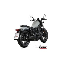 SILENCIADOR HR-1 NEGRO ACERO INOXIDABLE TAPÓN LARGO CARBONO MIVV HONDA CMX 500 REBEL 2022-2024