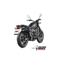 SILENCIADOR HR-1 ACERO INOXIDABLE NEGRO TAPA CORTA CARBONO MIVV HONDA CL 500 2023-2024