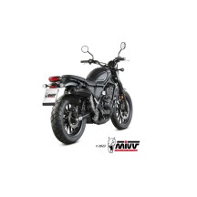 SILENCIADOR HR-1 ACERO INOXIDABLE NEGRO TAPA CARBONO MIVV HONDA CL 500 2023-2024