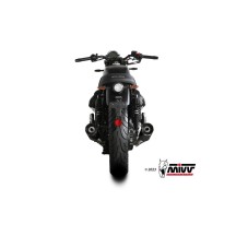 PAR DE TERMINALES HR-1 ACERO INOXIDABLE NEGRO MIVV MOTO GUZZI V7 STONE 2021-2024
