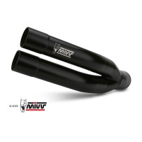 SILENCIADOR MIVV DOBLE GUN ACERO INOXIDABLE NEGRO YAMAHA R3 2015-2024