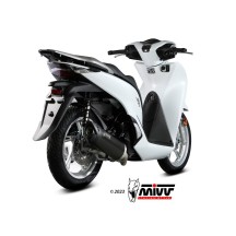 SISTEMA MOVER MIVV COMPLETO ACERO INOXIDABLE NEGRO  HONDA SH 150 2020-2024