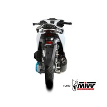 SISTEMA MOVER MIVV COMPLETO ACERO INOXIDABLE NEGRO  HONDA SH 150 2020-2024