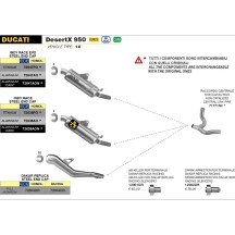 SILENCIADOR DAKAR RÉPLICA HOMOLOGADO ARROW  DUCATI DESERT X 2022-2024