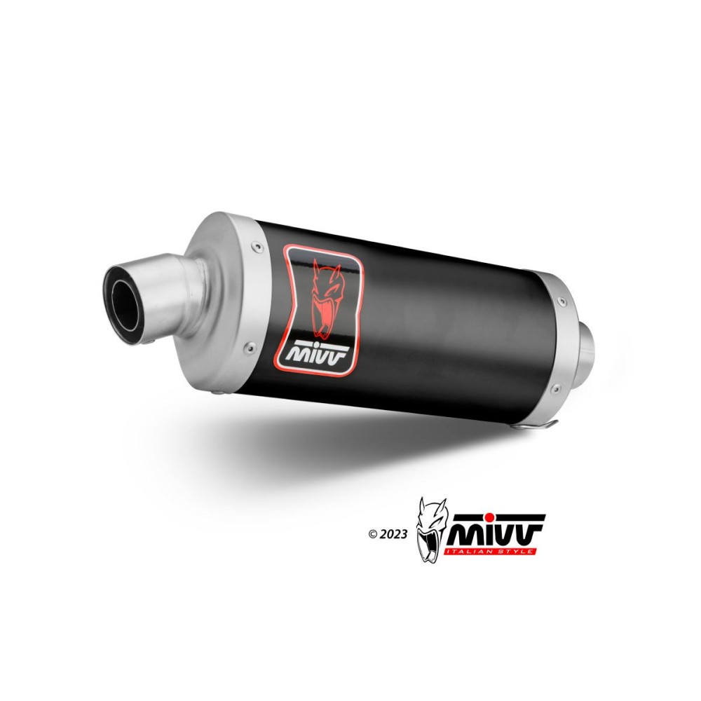 SILENCIADOR MIVV DAKAR ACERO INOXIDABLE NEGRO KTM 790 ADVENTURE / 890 ADVENTURE 2019-2024