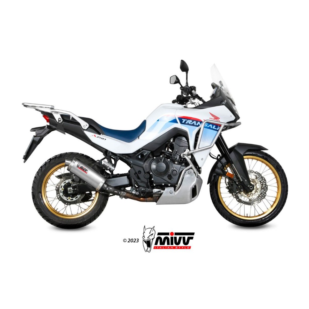 SILENCIADOR MIVV OVALADO ACERO INOXIDABLE HONDA XL 750 TRANSALP 2023-2024 SILENCIADOR MIVV OVALADO ACERO INOXIDABLE HONDA XL 750 TRANSALP 2023-2024