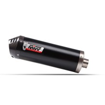 SILENCIADOR MIVV OVALADO NEGRO DE ACERO INOXIDABLE CON PROTECCIÓN TÉRMICA HONDA XL 750 TRANSALP 2023-2024