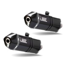 PAR DE SILENCIADORES MIVV SPEED EDGE ACERO INOXIDABLE NEGRO SUZUKI GSX-R 1300 HAYABUSA 2021-2024