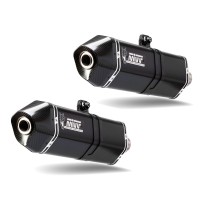 PAR DE SILENCIADORES MIVV SPEED EDGE ACERO INOXIDABLE NEGRO SUZUKI GSX-R 1300 HAYABUSA 2021-2024