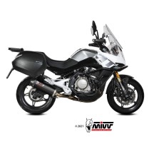 SILENCIADOR MIVV OVALADO NEGRO ACERO INOXIDABLE CF MOTO 650 MT 2021-2024