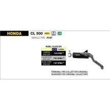 SILENCIADOR REBEL ARROW ACERO OSCURO ALUMINIO HONDA CL 500 2023