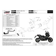 SILENCIADOR MIVV GP PRO ACERO INOXIDABLE NEGRO HONDA X-ADV 750 2017-2024
