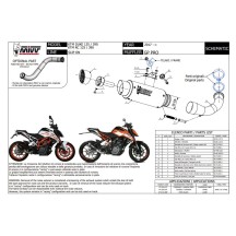 SILENCIADOR MIVV GP PRO INOX NEGRO KTM 390 DUKE 2017-2020